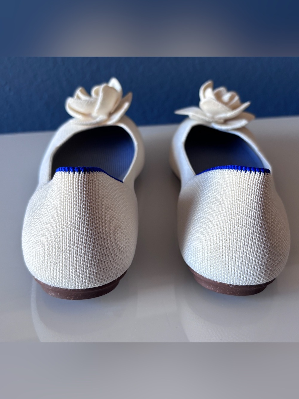 Rothy’s The Flower Flat Ivory Knit Ballet Flats NWOB Size 8 - Picture 4 of 8